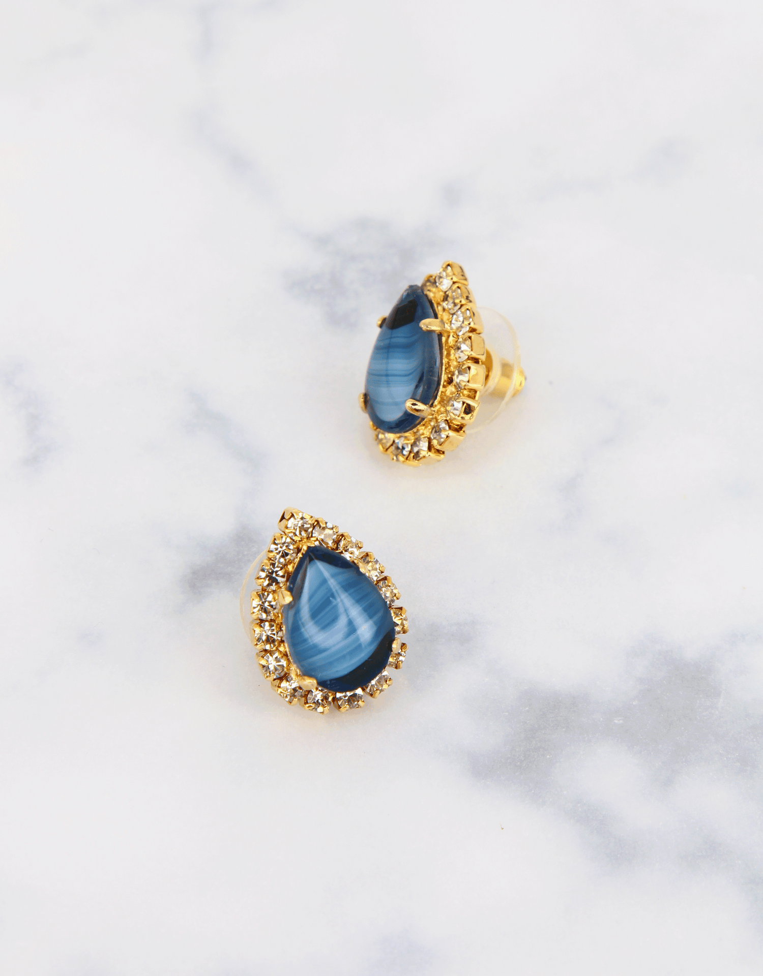 Blue Agate/ Gold