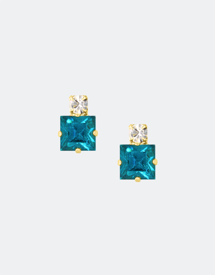Blue Zircon/ Gold