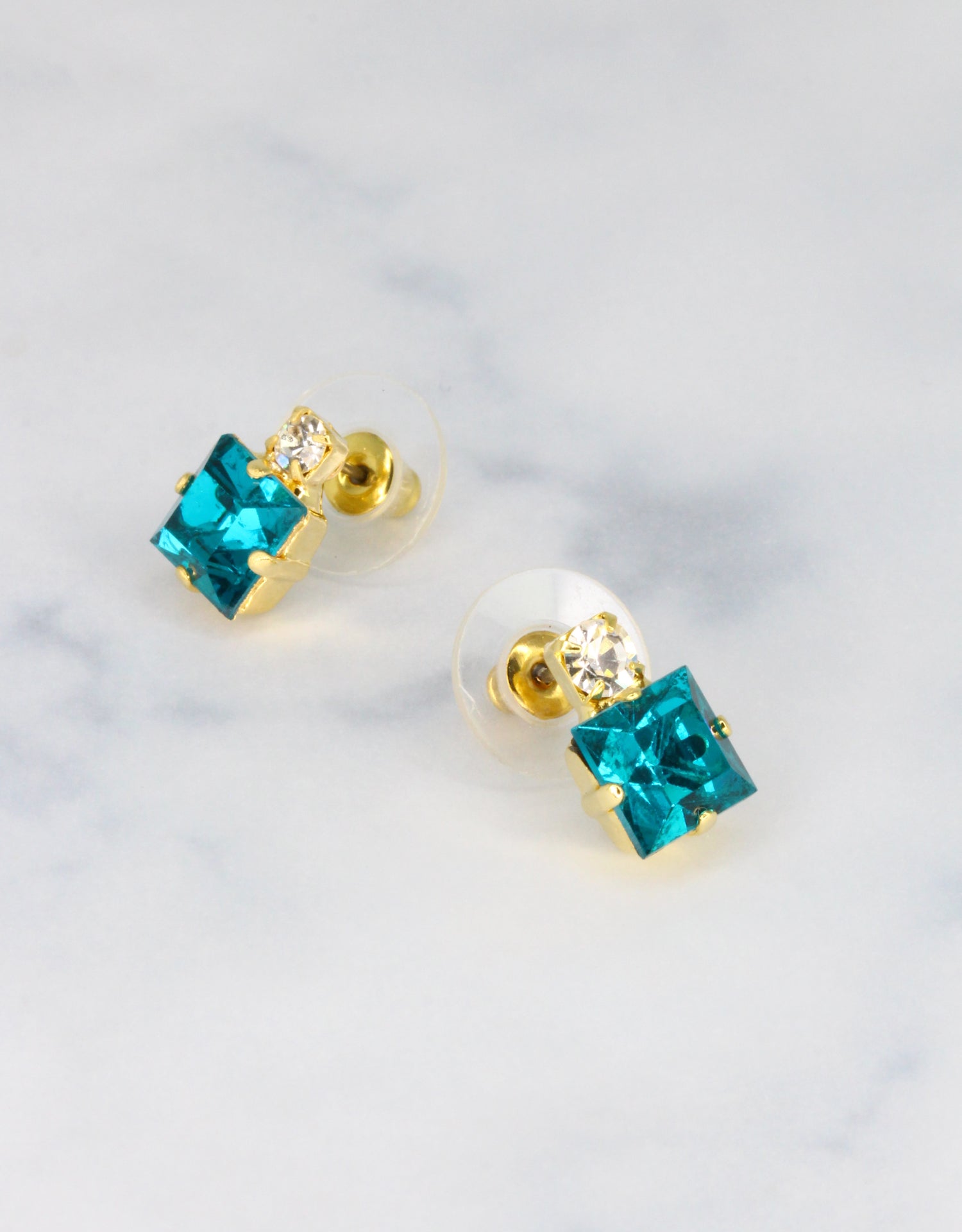 Blue Zircon/ Gold