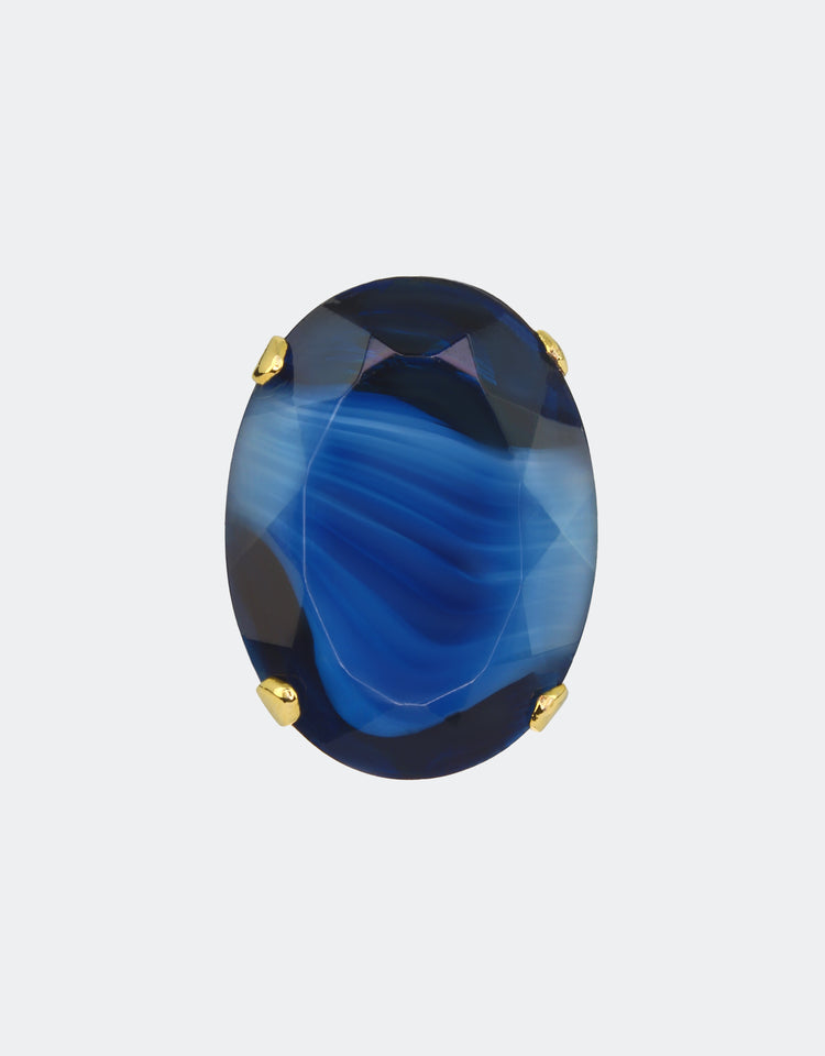 Blue Agate/ Gold
