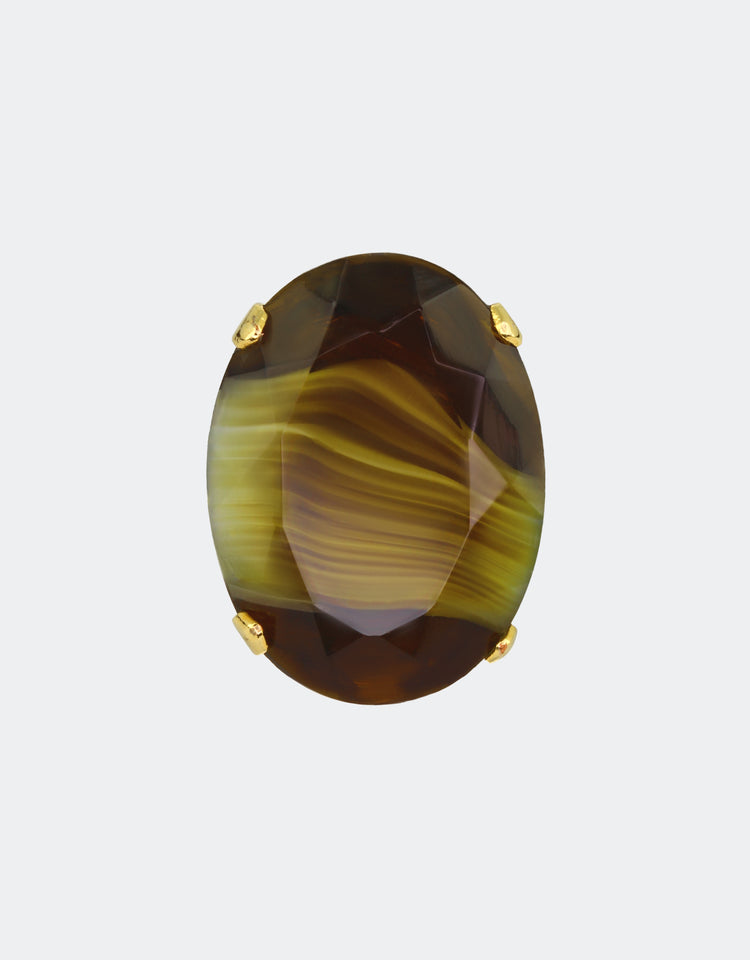 Olive Agate/ Gold