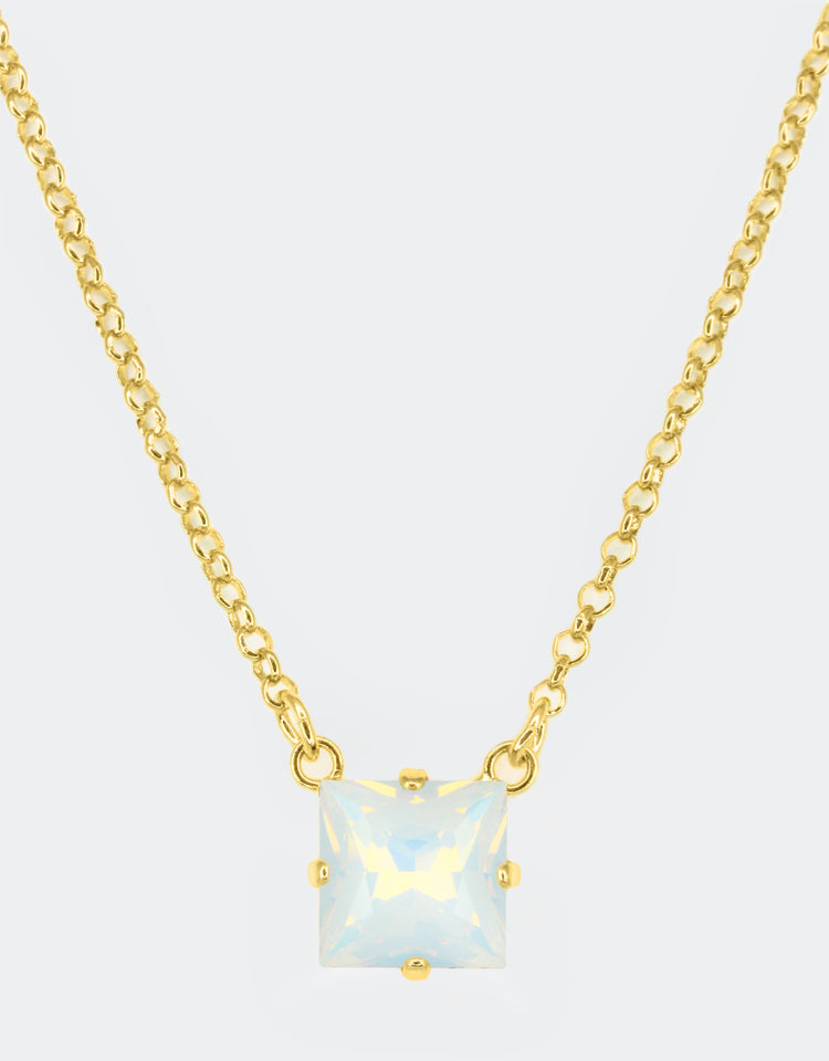 White Opal/  Gold