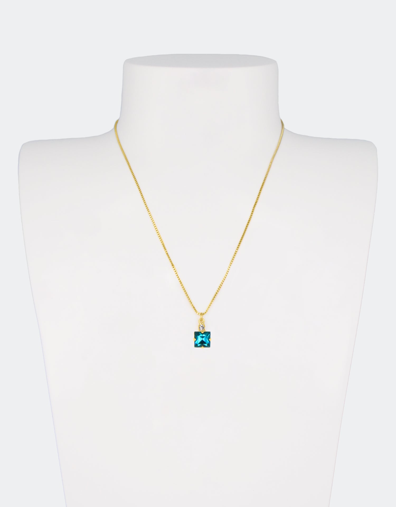Blue Zircon/ Gold