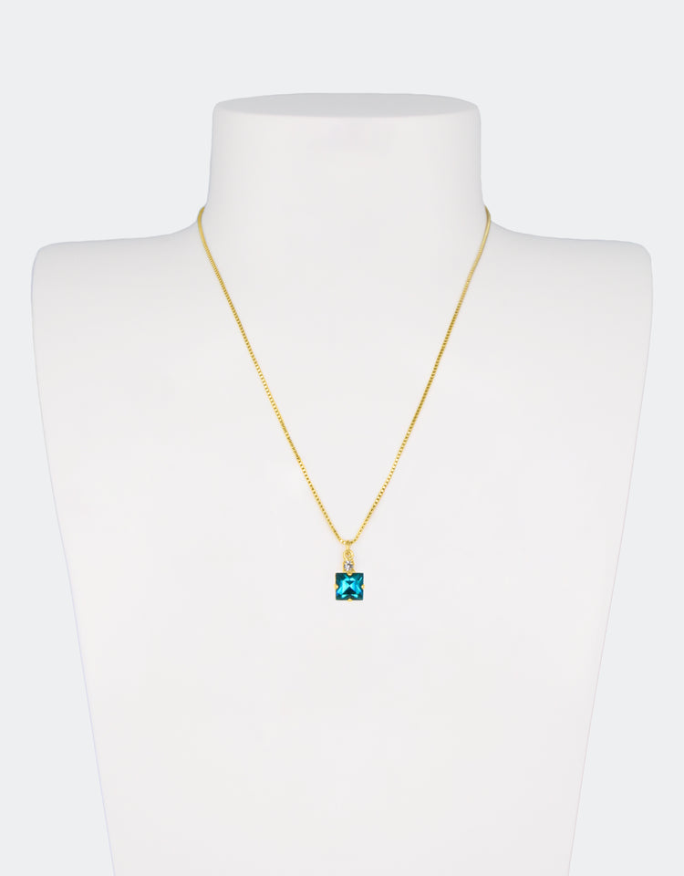 Blue Zircon/ Gold