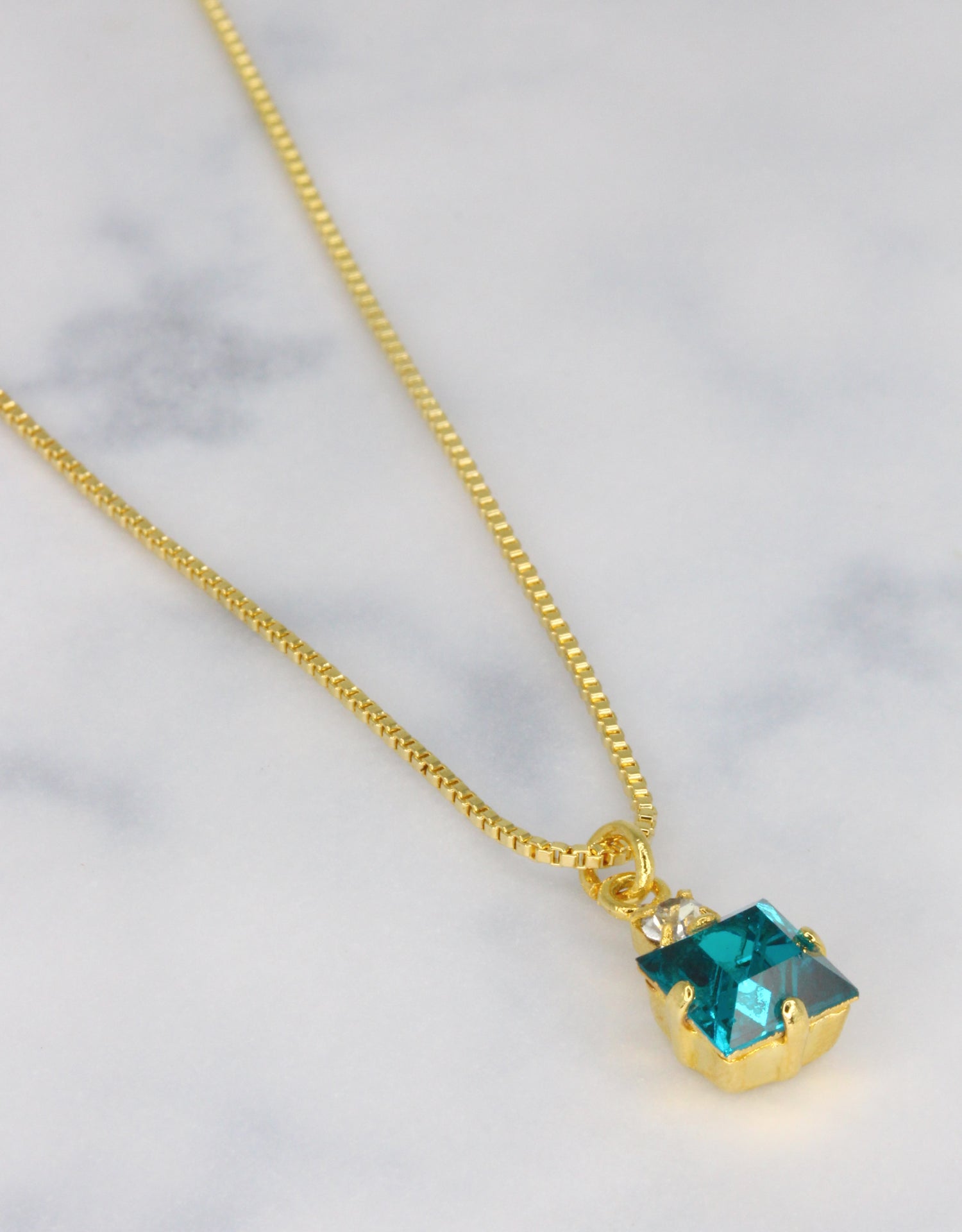 Blue Zircon/ Gold