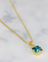 Blue Zircon/ Gold