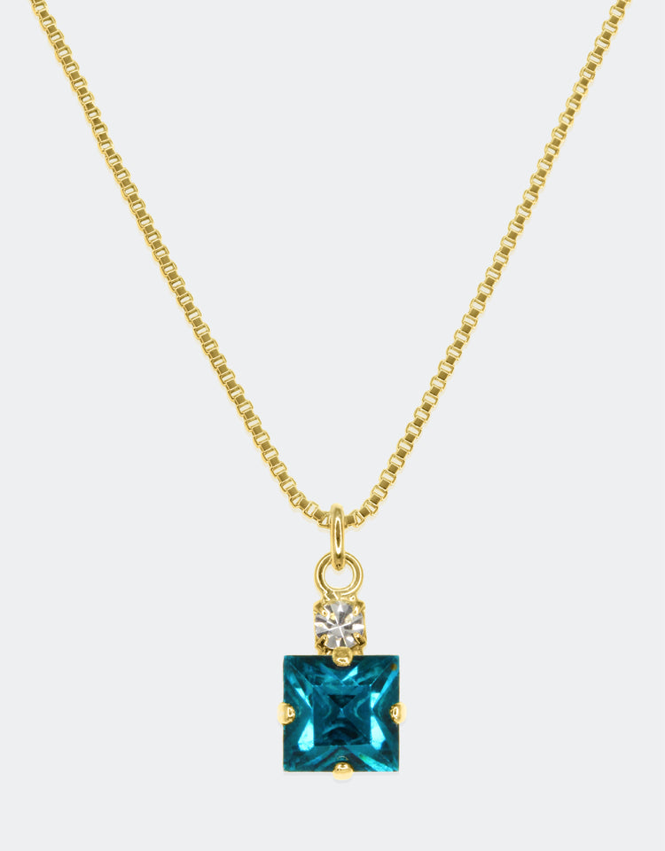 Blue Zircon/ Gold