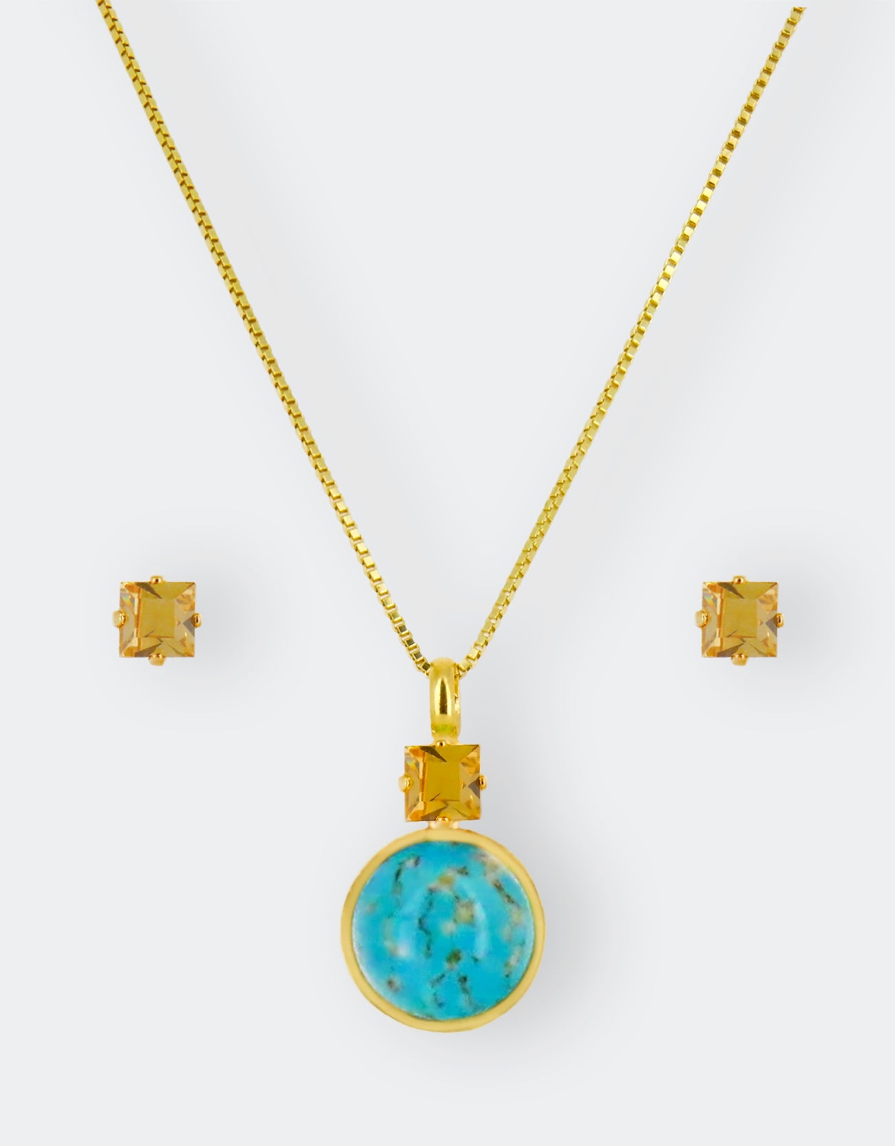 Turquoise Matrix/ Gold