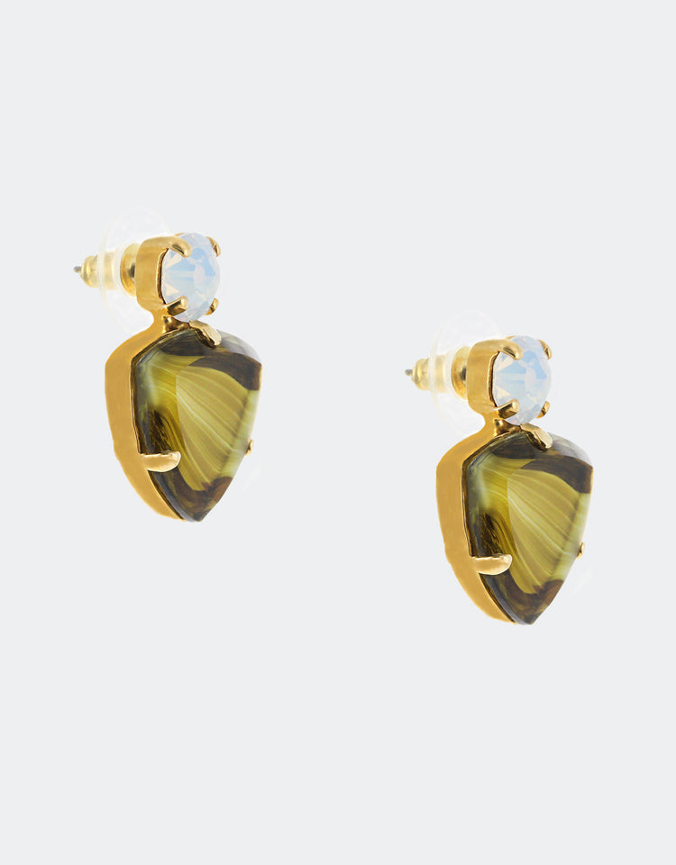 Olive Agate/ Gold