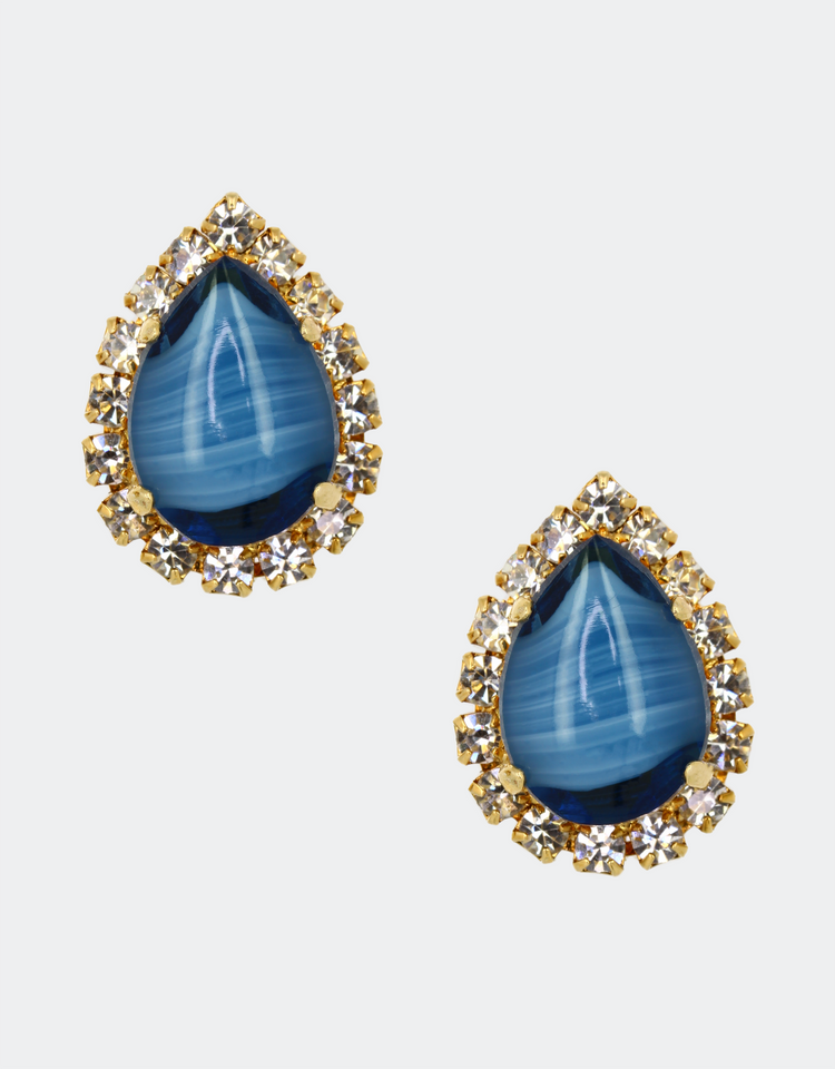 Blue Agate/ Gold