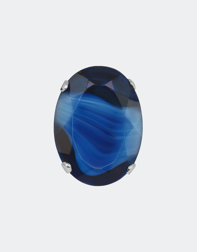 Blue Agate/ Silver