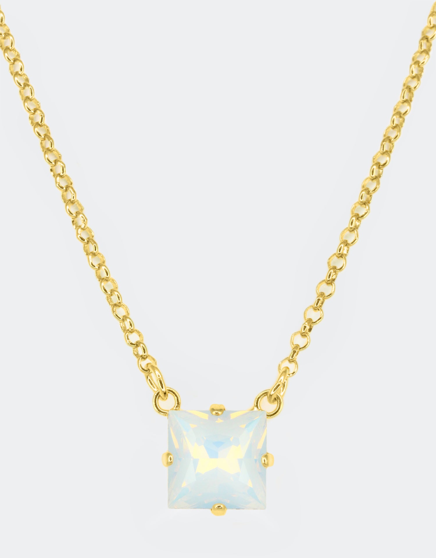 White Opal/  Gold