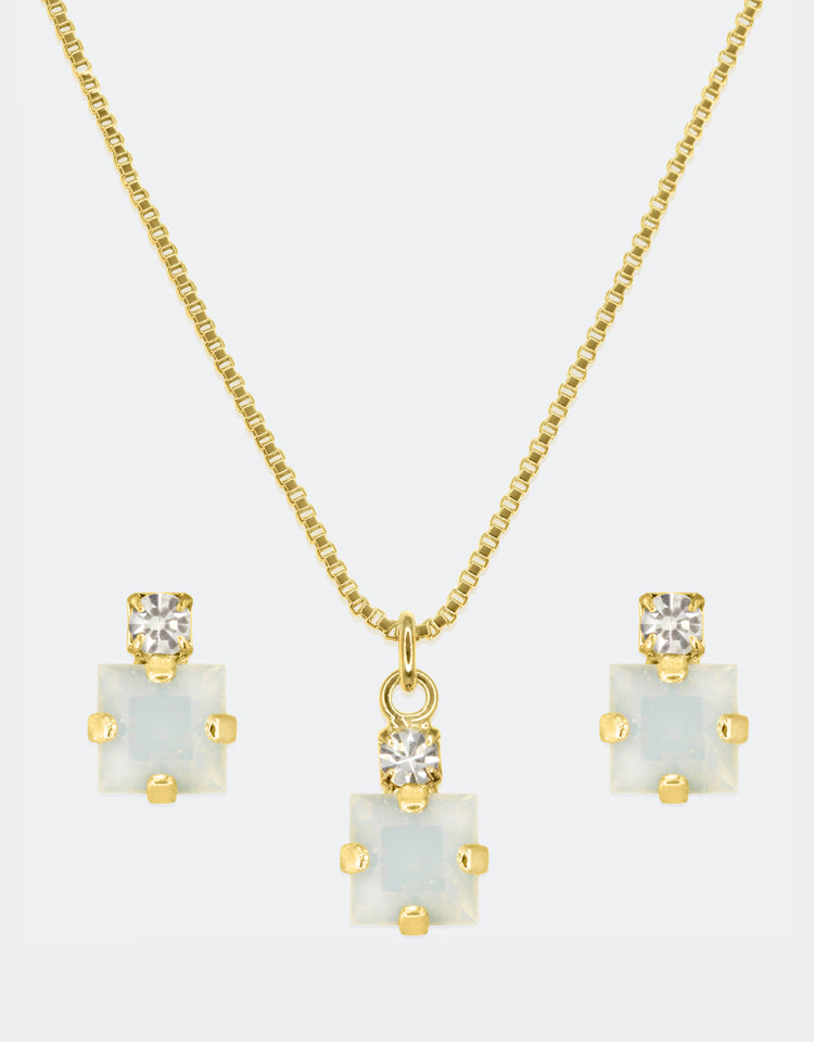 White Opal/ Gold