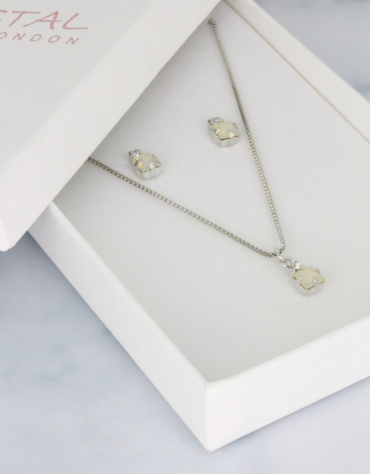 White Opal/ Silver
