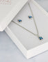 Blue AB/ Silver