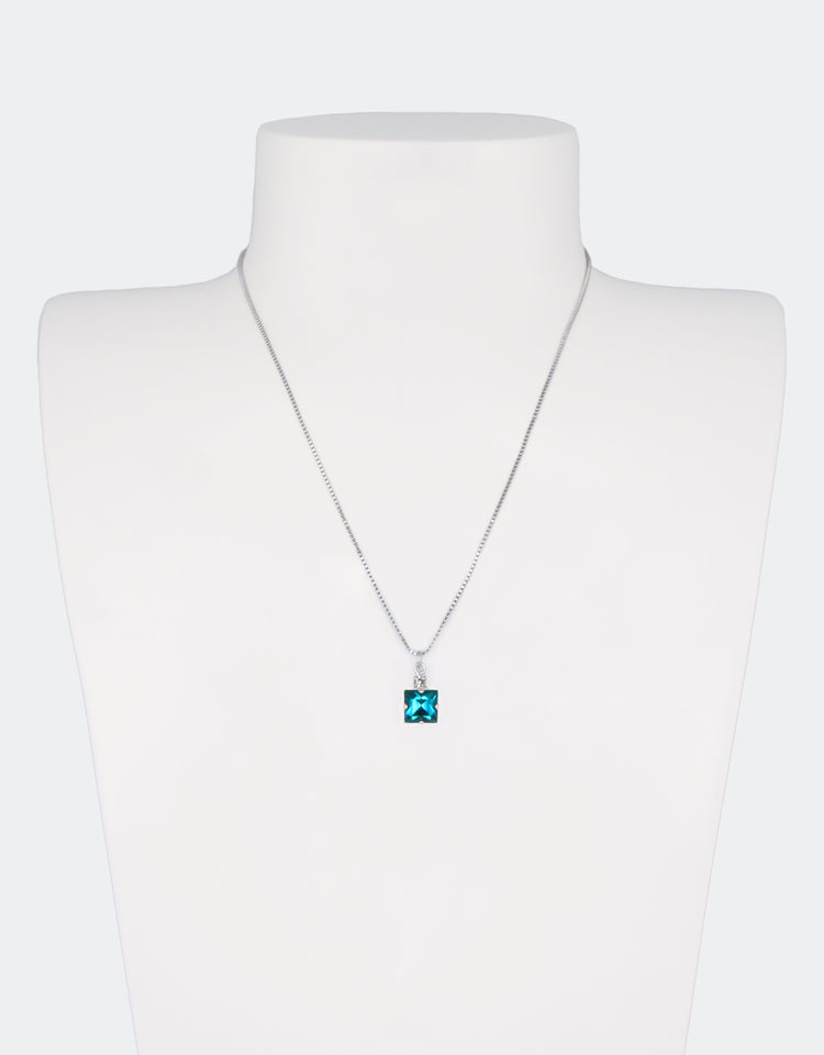Blue Zircon/ Silver