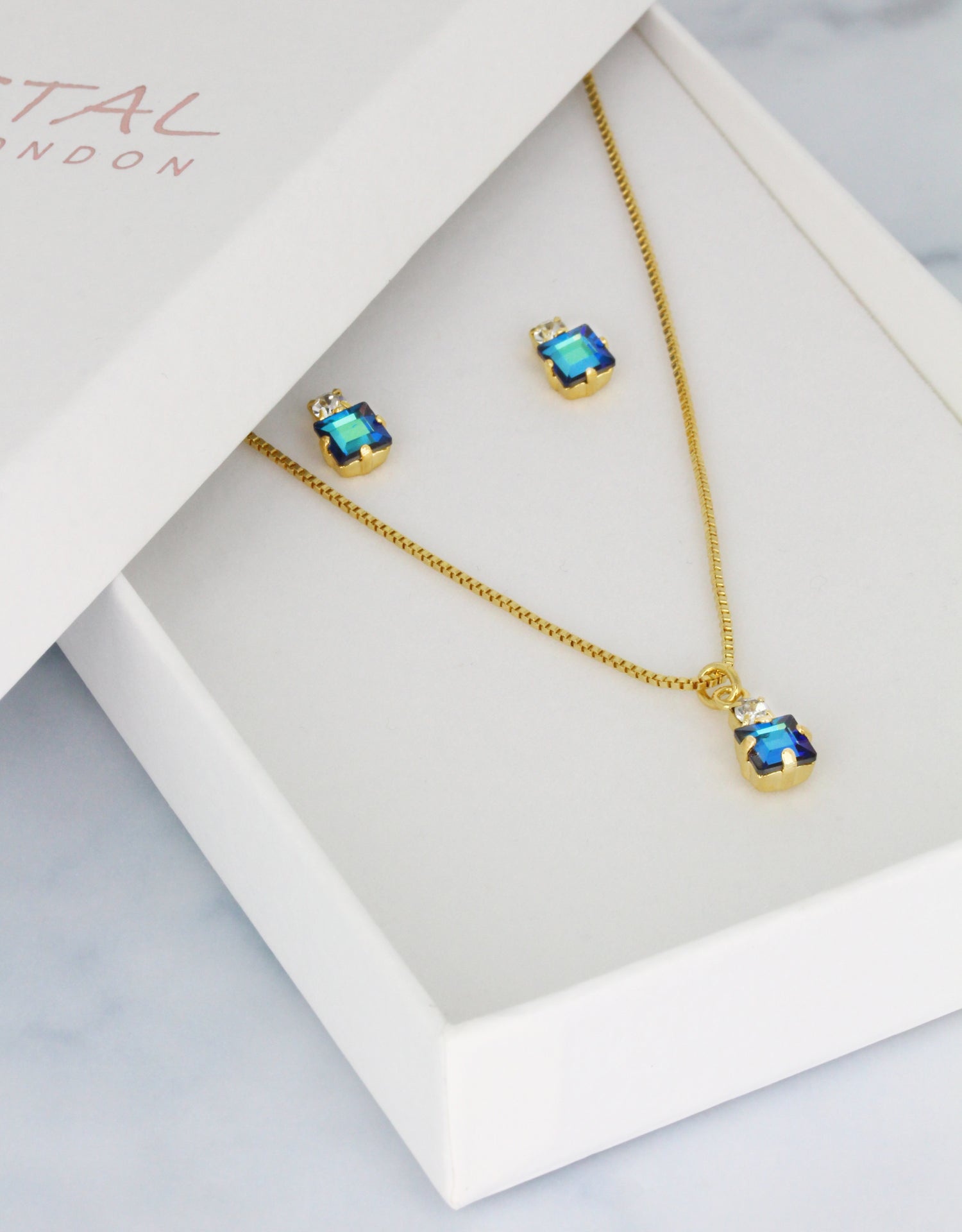 Blue AB/ Gold