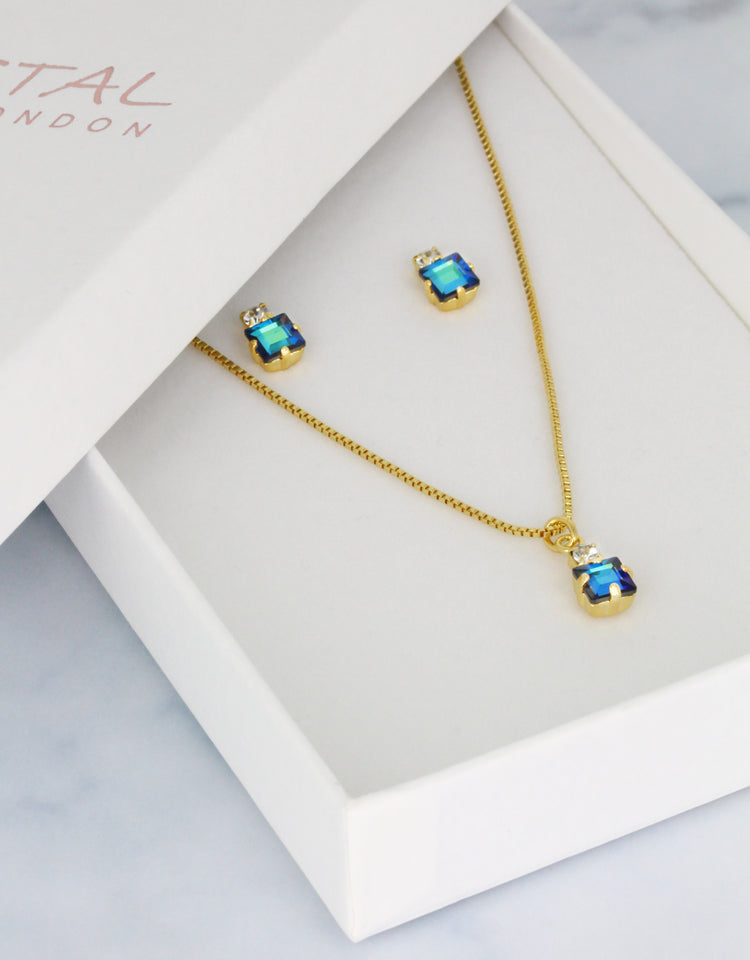 Blue AB/ Gold